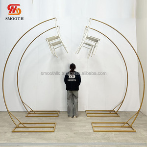 Support de lustre en cristal moderne et élégant en métal et fer, cadre semi-circulaire, support détachable - Product Image 5
