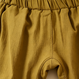 <span class=keywords><strong>Pantaloni</strong></span> Casual da Ragazza, Nuovo Stile Estivo Fresco, Vestibilità Ampia Semplice, con Bordo in Pizzo, Versatili, Pieghettati, con Polsino, a Tre Quarti, Tinta Unita - Product Image 3