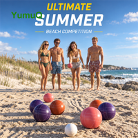 Ensemble de boules de pétanque en résine YumuQ pour l'extérieur, jeu de pelote pour la pelouse, avec sac de transport pour les sports de jardin et de plage