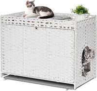 JY PP/PE Zusammenklappbarer Faltbarer Haustierkorb Haustierspielzeugkorb Indoor-Rattan-Haustierhaus Katzenhaus