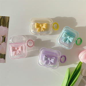 Candy Color 3D Cute Bow Knot Clear TPU Funda para auriculares para <span class=keywords><strong>Airpods</strong></span> <span class=keywords><strong>Pro</strong></span> 3rd Generation Función a prueba de golpes - Product Image 2