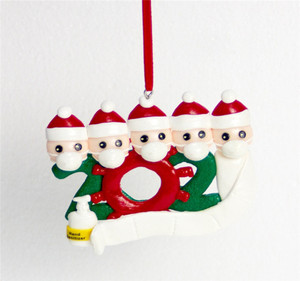 2020 quarantaine Noël Anniversaire Fête Décoration Cadeau Produit Personnalisé Ornement Suspendu, Pandémie-Distanciation Sociale - Product Image 4