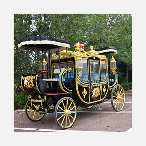 Carruaje Real Negro Exclusivo para Bodas, Eléctrico, de 4 Ruedas, para Recorridos Turísticos, Estilo Princesa - Product Image 1