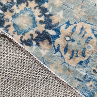 Tapis en velours imprimé en 3D Tapis doux en TPR avec support lavable