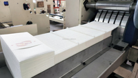 Machine de pliage automatique de serviettes de table de type kangourou 1/8, papier Airlaid, impression, pliage