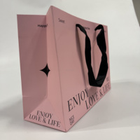 Sacs cadeaux de luxe biodégradables en carton kraft avec pelliculage brillant pour anniversaire, Noël, personnalisables, avec poignée en corde de coton
