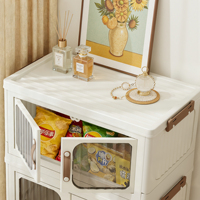 Boîtes de rangement pliables grande capacité avec roulettes, design modulaire, conteneurs en plastique pour cuisine, garde-manger et chambre d'enfant