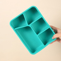 Boîte de rangement scellée en silicone personnalisée boîte à lunch boîte à collation pour bébé en silicone stockage des aliments Bento