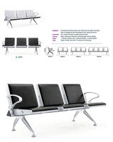 Chaise en métal d'attente pour aéroport salle d'attente d'hôpital d'occasion chaise d'attente publique cinq places
