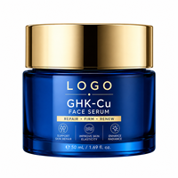 Crème de nuit pour le visage au peptide de cuivre GHK-Cu, squalène, hydratante, apaisante, réparatrice, anti-rides, raffermissante, pour tous types de peaux, marque privée