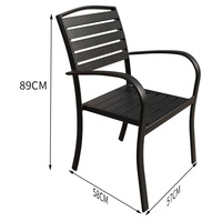 Ensemble table et chaises de jardin XY avec 4 places, en alliage d'aluminium, design moderne, écologique, pour patio, ferme et hôtel