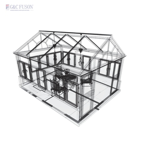 <span class=keywords><strong>Precio</strong></span> al por mayor de Fuson, instale fácilmente la casa de vidrio prefabricada modular Sunroom con recubrimiento en polvo Sunroom-Parts Porch Enclosure Sunroom - Product Image 2