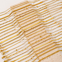 Non Ternir No Fade Collier Femmes Ins Chaîne En Acier Inoxydable Fabrication de Bijoux PVD Plaqué Or Collier Chaînes De Serpent