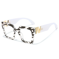 Monture de lunettes de lecture carrée anti-lumière bleue à motif floral, tendance 2026