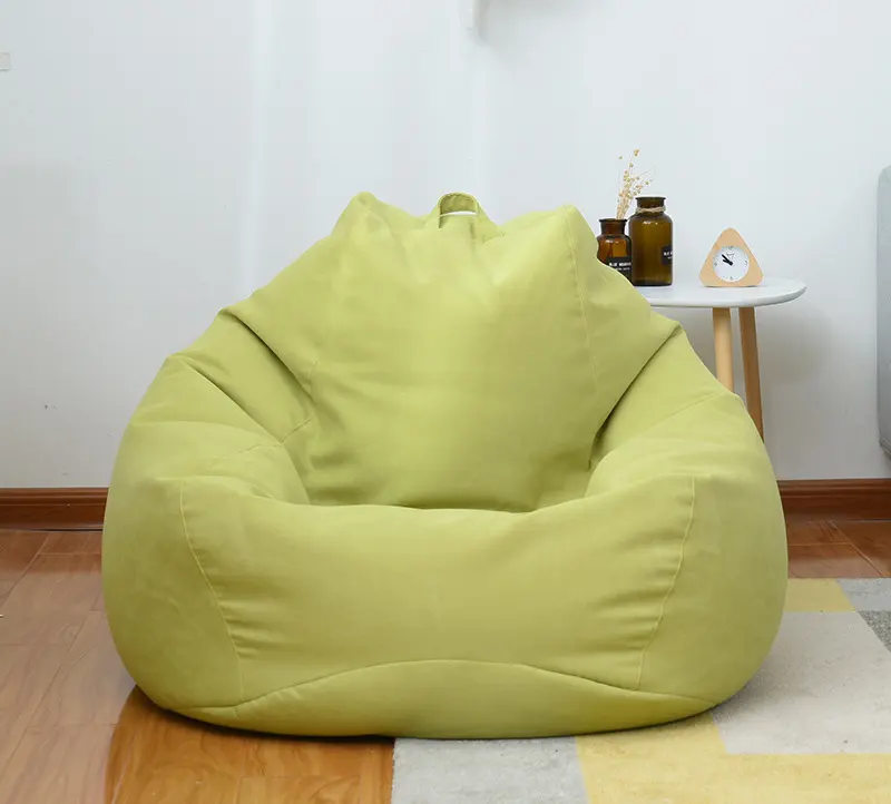 Bean Bag Pouf Puff divano senza riempitivo panno di lino lettino sedile soggiorno Tatami camera da letto pigro copridivano sedie