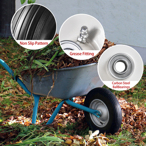Amzaon Roue de pneu Offre Spéciale Gorilla Cart 14.5in Flat Free Wheelbrouette <span class=keywords><strong>Tondeuse</strong></span> à gazon Pneu - Product Image 6
