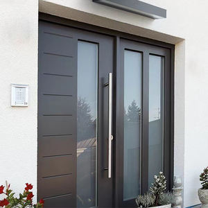 Дверь входная наружная из цинкового сплава, современная, с отделкой, для дома/виллы, поворотная, арочная, одинарная/двойная, с защитой от взлома, по лучшей цене - Product Image 2