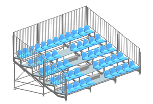 Andamios Elevados <span class=keywords><strong>de</strong></span> Metal <span class=keywords><strong>de</strong></span> Ensamblaje Rápido, Gradas para Eventos, <span class=keywords><strong>Tribunas</strong></span> <span class=keywords><strong>de</strong></span> Fútbol, Asientos - Product Image 3