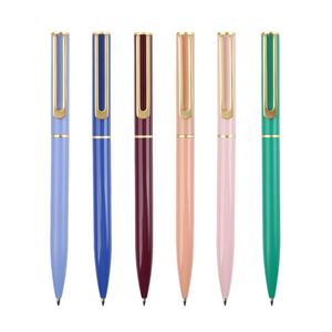 Metal Click <b>Ballpoint</b> <b>Pen</b> Gold Trim Luxury Executive <b>Pen</b> with Custom Logo for Business Office Corporate Gift Wholesale - Product Image 1
