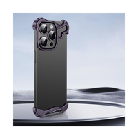 NOUVEAU Étui de téléphone Minimalism en alliage compatible avec les séries 15 et 14 de l'iPhone.