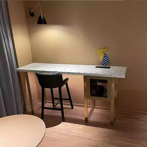 Low Cost Hotel Project Bedroom Sets Furniture Wooden Frame <b>Bed</b> With Nightstands Desk Chair Wardrobe <b>Side</b> Table <b>For</b> 3 Star Hotels - Product Image 4