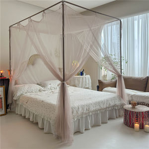 Moustiquaire Palace à trois portes nouvelle corde de cravate de haut de fil de chambre simple de style européen facile à démonter et à laver - Product Image 1