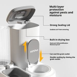 2-in-1 otomatik evcil hayvan besleyici ve su sebili-2400ML gıda ve sızdırmazlık kapaklı 1300ML su - Product Image 2