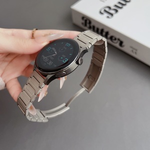 BEEFLYPOWER Correa Metálica de Titanio de 22 mm con Botón I, Correa Transpirable de Acero Inoxidable para Relojes Inteligentes Samsung Galaxy 46 mm/3/Huawei GT - Product Image 3