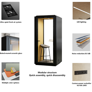 <span class=keywords><strong>Cabine</strong></span> téléphonique insonorisée portable pour réunions vidéo et bureaux – Box acoustique pour appels téléphoniques - Product Image 4