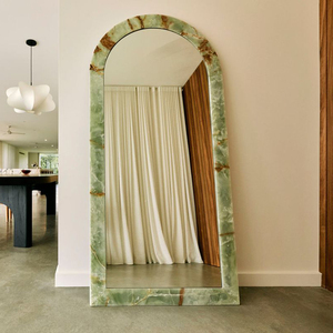 Miroir <span class=keywords><strong>en</strong></span> onyx vert <span class=keywords><strong>de</strong></span> luxe, meuble décoratif <span class=keywords><strong>en</strong></span> <span class=keywords><strong>pierre</strong></span> naturelle, onyx vert irrégulier, miroir mural <span class=keywords><strong>en</strong></span> onyx, marbre - Product Image 4