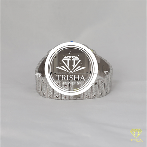 Eco Friendly Fully Iced Out Moissanite Diamond Watch with Square <b>Red</b> Dial Luxury <b>Bracelet</b> Design and Outstanding Fashion Jewelry - Product Image 2