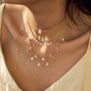 สร้อยคอจี้พู่ประดับเพชรซิร์โคเนีย 5A ขนาด 3 มม. ดีไซน์ Dylam Charm High Jewel ชุบทองคำขาว 14K บนเงินแท้ 925 ไม่ลอก ไม่ดำ - Product Image 2