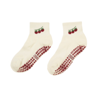 Chaussettes de yoga printemps-automne, design personnalisé, chaussettes de pilates en coton pour femmes, respirantes et écologiques, antidérapantes