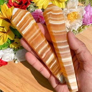 Venta al por mayor de varitas de calcita amarilla de alta calidad, cristal para sanación espiritual, piedra natural para decoración única del hogar y regalos festivos. - Product Image 5