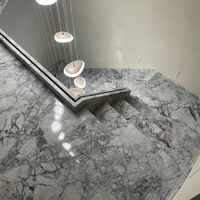 Dalle de marbre gris calcite poli et émaillé pour cuisine, salle de bain, carrelage extérieur, revêtement mural, comptoir, villa, escalier