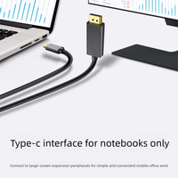 Câble USB Type-C DP Newstarlink 4K60HZ MÂLE-MÂLE pour ordinateur, casques VR, Surface Book - Plaqué or, gaine en PVC, cuivre sans oxygène