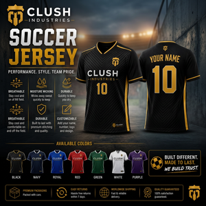 Men's Soccer Jersey-100% Polyester Short Sleeve Moisture Wicking & UV Protection - Product Image 3
