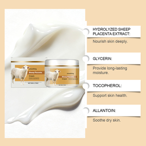 Crema Viso all'Ingrosso con Placenta di Pecora, Idratante e Nutriente, Prodotto per la Cura della Pelle con Vitamina, Riparazione Delicata per il Viso Femminile - Product Image 3