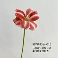 Bunga Tulip PU Warna Baru, Bunga Buatan, Ornamen Dekoratif untuk Ruang Tamu Meja Makan, Rangkaian Bunga Mewah