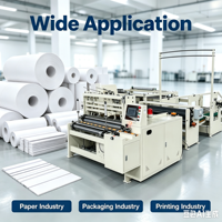 Máquina Rebobinadora de Papel Higiénico de Alta Velocidad de 1575 mm, Totalmente Automática, Controlada por PLC, con Bomba Motorizada, para Rollos Jumbo