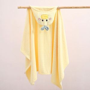 Unisex Newborn Infants Eco-Friendly Square Cartoon Pattern Hotel Use Velvet <b>Bath</b> <b>Towel</b> with Hood for Boys and Girls - Product Image 4