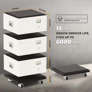 Batterie au lithium-ion empilable pour stockage d'énergie domestique 48V 51.2V 1000Ah 50kWh 40kWh 40kWh 30kWh Lifepo4 Port de communication CAN - Product Image 3