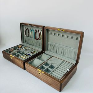 Scatola <span class=keywords><strong>in</strong></span> <span class=keywords><strong>Legno</strong></span> di Noce Personalizzabile con Logo Inciso, Ecologica, di Alta Qualità, Lussuosa, Piccola, <span class=keywords><strong>per</strong></span> Confezioni <span class=keywords><strong>Regalo</strong></span>, Anelli di Fidanzamento e Matrimonio - Product Image 4