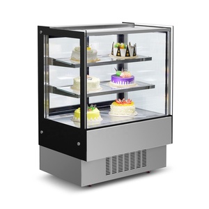 Vente chaude Prix <span class=keywords><strong>moins</strong></span> <span class=keywords><strong>cher</strong></span> Boulangerie comptoir réfrigéré Présentoir à gâteaux réfrigérateur avec fond en acier miroir ou en acier inoxydable - Product Image 2