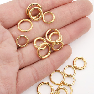 Anillo de acero inoxidable sin costuras de 1.5-2.0 mm, bucle cerrado para pulseras y collares DIY, anillo de conexión chapado en oro, accesorios de joyería. - Product Image 2