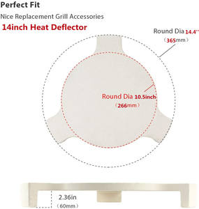 MCD Kamado Grille de <span class=keywords><strong>barbecue</strong></span> <span class=keywords><strong>en</strong></span> métal pour l'extérieur Déflecteur de chaleur Plaque Setter Bâton <span class=keywords><strong>en</strong></span> céramique Panier pour fumer Pizza <span class=keywords><strong>Pierre</strong></span> Griller pour le camping - Product Image 4