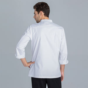 High-End Summer <b>Tops</b> Short <b>Sleeve</b> Chef Work Clothes Canvas for Chinese Western Restaurants Restaurant Bar Uniforms - Product Image 3