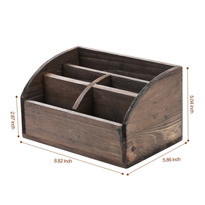 Populaire multifunctionele houten opbergbox voor thuis, kantoor en school, gebogen design, milieuvriendelijk bureau-/tafelorganizer, aanpasbaar - Product Image 2