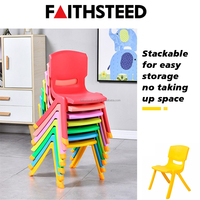 Silla de Estudio Ergonómica de Plástico con Respaldo; Taburete Plegable Reforzado para Jardín de Niños; Asiento Moderno para Guardería