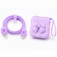 Étui de protection universel en silicone mignon pour chargeur avec prise en charge de la charge rapide, organisateur de câbles USB Type C pour accessoires de téléphone portable